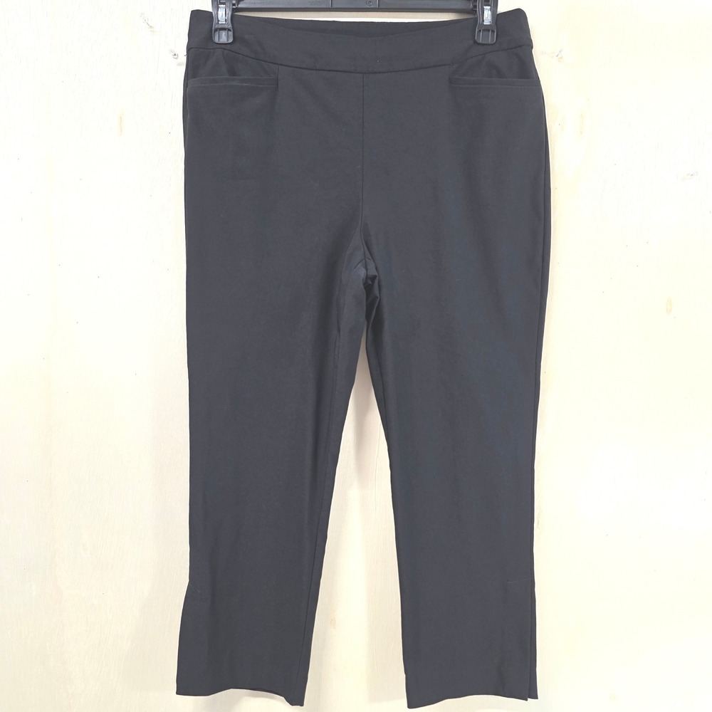 Chico's So Slimming Juliet Ankle Pants Black Size 1.5 US 10 Pull On Stretch